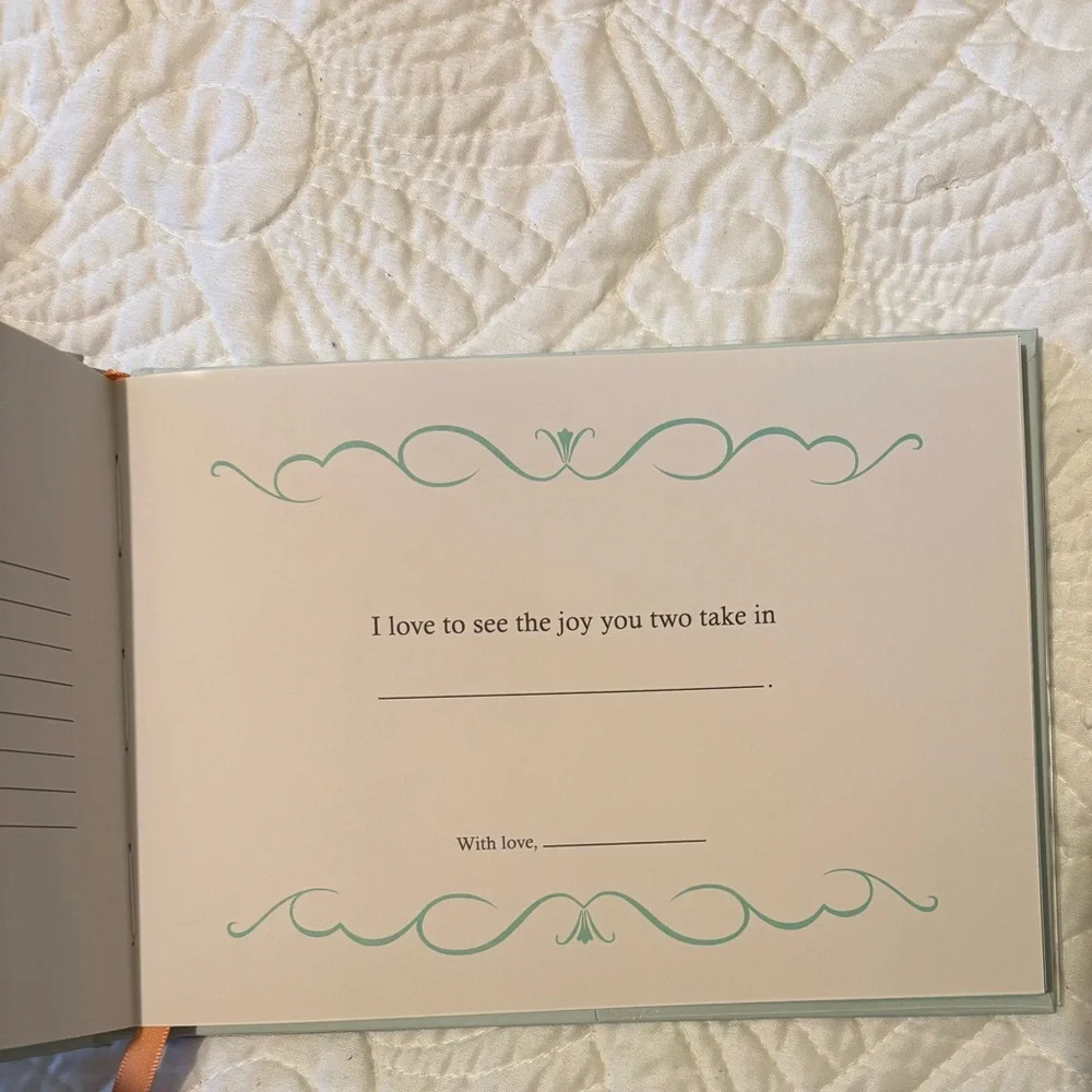 NWT bridal shower wedding shower guest advice book